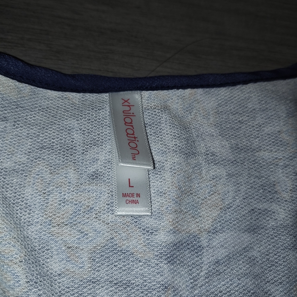 Xhilaration Floral Long Sleeve Top,With Tasels, Large Size - Picture 3 of 5